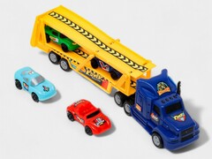 75444 [TB-005]Автовоз 29 см инерц. с 4-мя машинами в блистере TB-005
