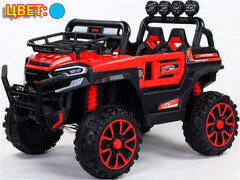 Электромобиль Джип на р/у 2-местный (аккум. 12V, 12,8Ah, свет, звук, подключение USB+MP3, до 3 км/ч, до 7 лет, до 25 кг) синий HQC005-6188