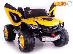 Электромобиль на р/у 2-местный (аккум. 12V, 8Ah, свет, звук, подключение USB+MP3, до 6 км/ч, до 8 лет, до 30 кг) белый HQC023-6678