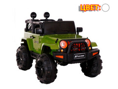 Электромобиль Джип на р/у 1-местный (аккум. 12V, 8Ah, свет, звук, подключение USB+MP3, до 5 км/ч, до 8 лет, до 35 кг) белый BJQ-6688B