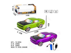 Машина (аккум., заряд от USB, свет, муз.) 24*8*10 см в кор. 12050-9+