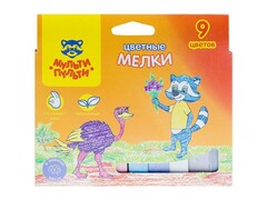 76204 [ЦМ_11131]Мелки цветные Мульти-Пульти "Енот в Австралии" 9 шт 9 цветов
