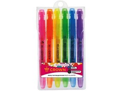 76208 [F-500-6]Набор текстовыделителей Crown "Multi Hi-Lighter Aroma" 1-4 мм 6 шт 6 цветов (ароматиз.)