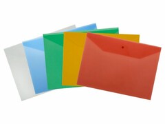 Папка-конверт А4 на кнопке «СТАММ» 120мкм АССОРТИ