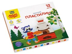 76232 [МП_41711]Пластилин мягкий Мульти-Пульти "Енот в сказке" 12 цветов 144 г