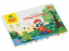 76233 [МП_41712]Пластилин мягкий Мульти-Пульти "Енот в сказке" 16 цветов 192 г