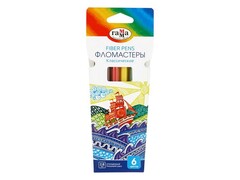 Фломастеры смываемые Гамма "Классические" 6 цветов