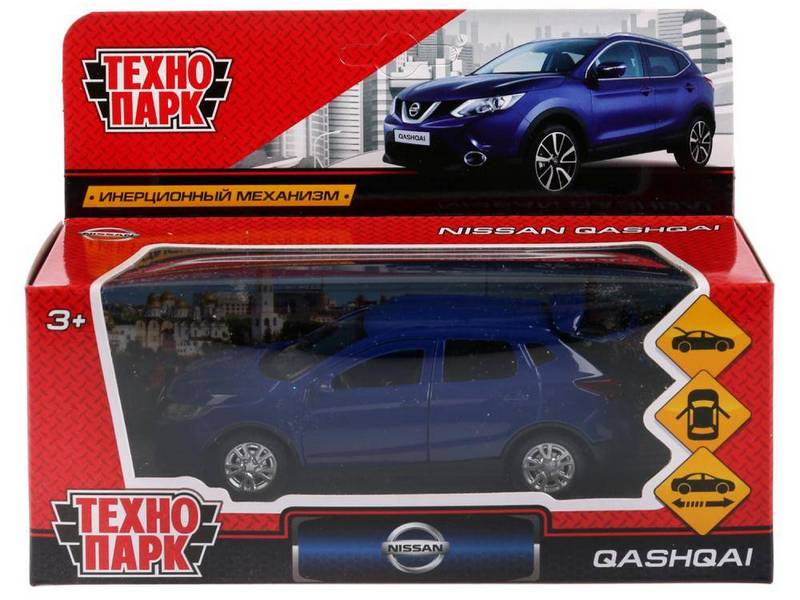 Технопарк. Машина «NISSAN QASHQAI» металл. инерц. 12 см (открыв. двери, багажник) синий