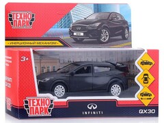 76301 [QX30-12MAT-BK]Технопарк. Машина «INFINITI QX30» металл. инерц. 12 см (открыв. двери, багажник) черный матовый