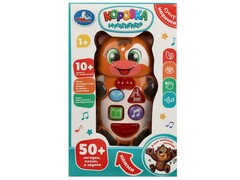Мультиплеер «Коровка» (свет, 50 загадок, песен, звуков) 11*18*4 см в кор.