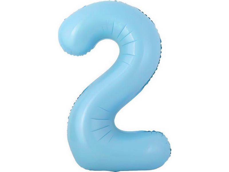 Шар-цифра «2» голубой 41 см