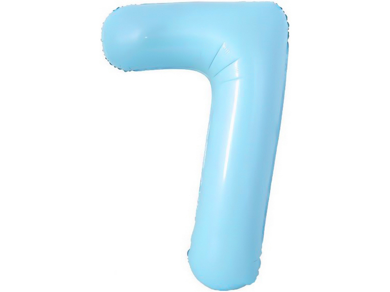 Шар-цифра «7» голубой 41 см