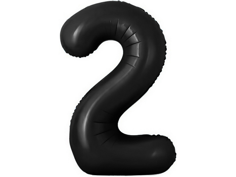 Шар-цифра «2» черный 41 см