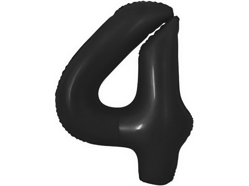 Шар-цифра «4» черный 41 см