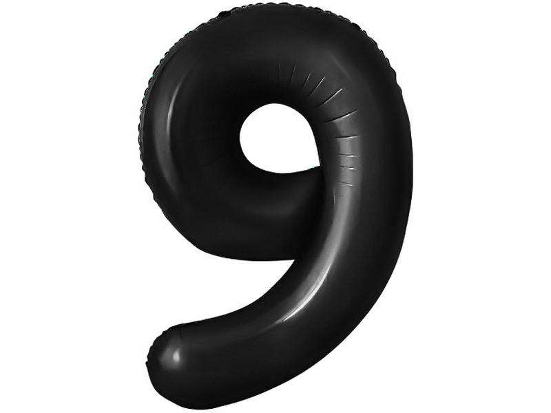 Шар-цифра «9» черный 41 см