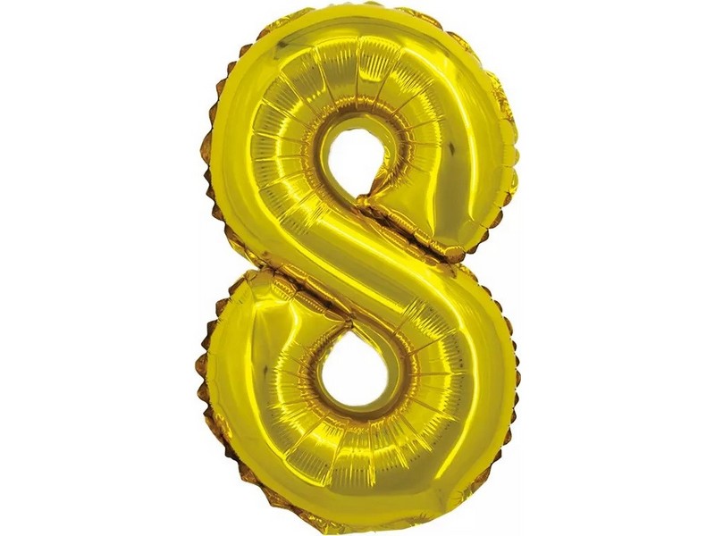 Шар-цифра «8» золото 41 см