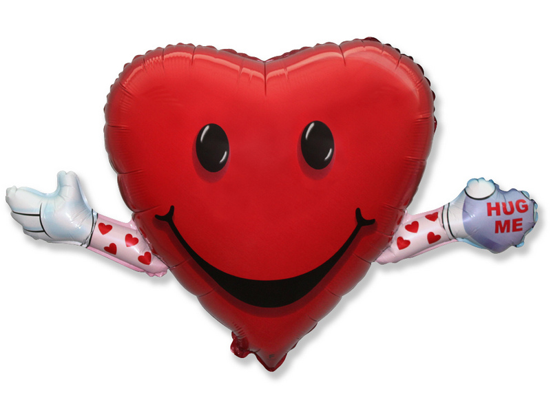 Шар-фигура «Любовь и объятия» красный 104 см