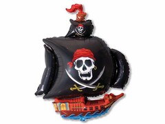 76411 [902669]Шар-фигура «Пиратский корабль» 38 см