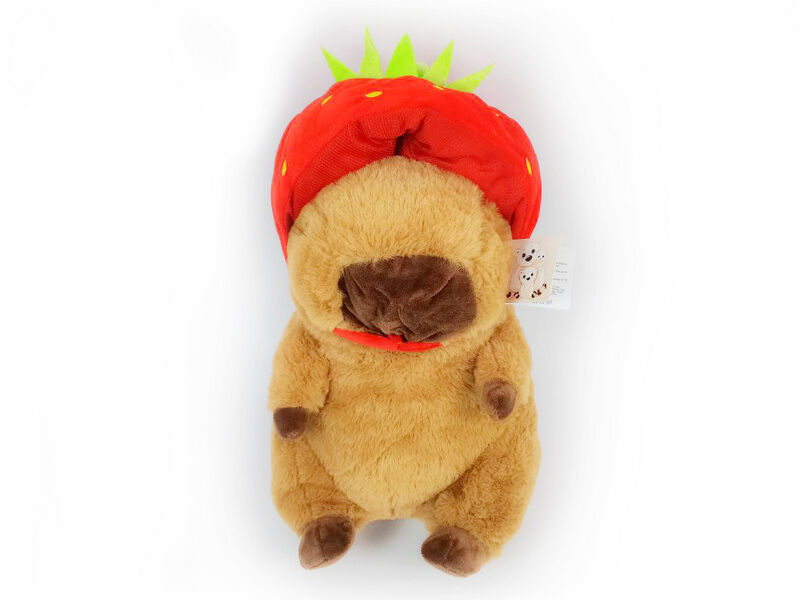 Мягкая игрушка "Капибара клубника" 27 см