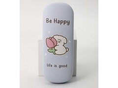 Чехол для очков "Be happy life is good" blue