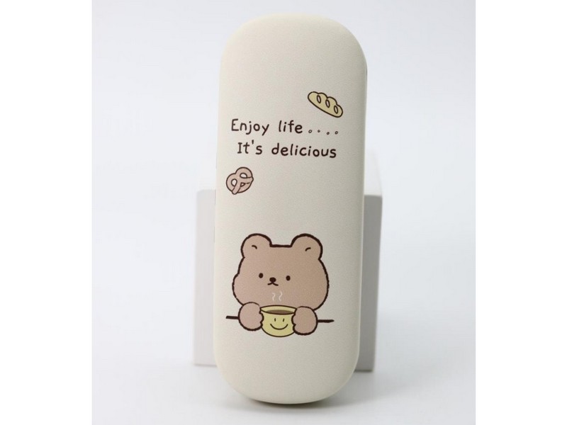 Чехол для очков "Enjoy life it's delicious" yellow