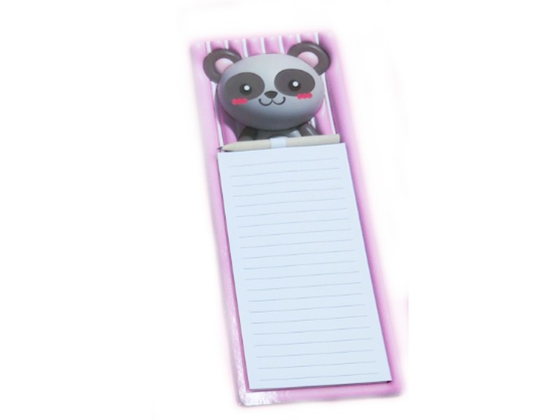 Магнитный блок для записей с карандашом «Animal family» pink 10*27 см