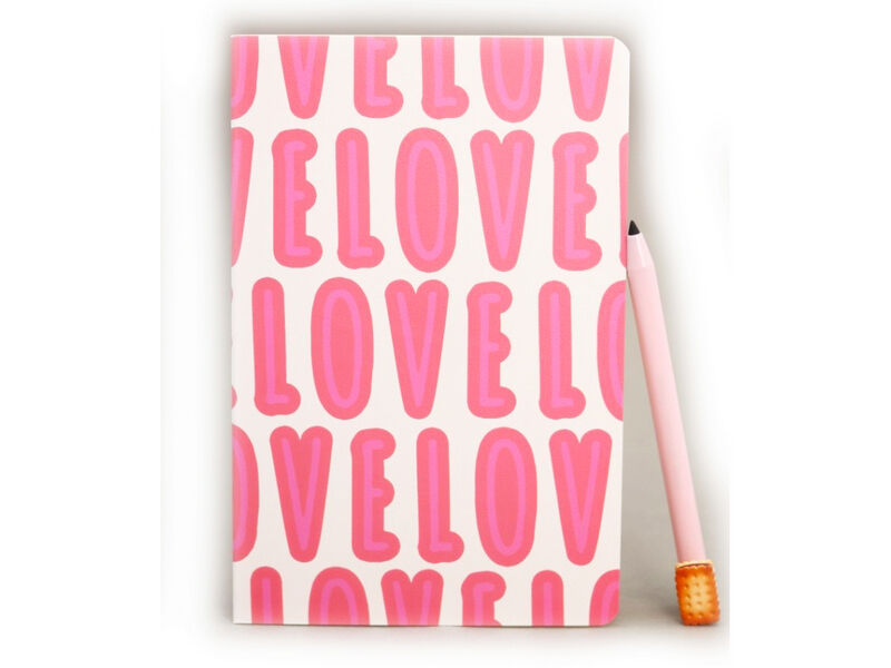 Блокнот А5 "Love writings letters" pink