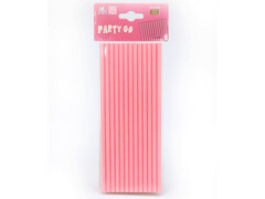 76727 [DE0083]Набор трубочек для напитков "Party go" pink 197мм 25 шт