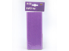 76728 [DE0087]Набор трубочек для напитков "Party go" purple 197мм 25 шт