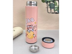 Термос с датчиком температуры «Happy friends, girl» red 500 мл