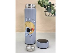 76736 [DPWD-8110-03]Термос с датчиком температуры «Happy friends, space» beige 500 мл