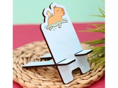76794 [16652]Подставка под телефон/планшет «Capybara and duck» 17*7 см (дерево)