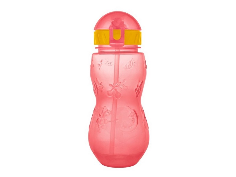 Спортивная бутылка "Fruit" с трубочкой pink 400 мл
