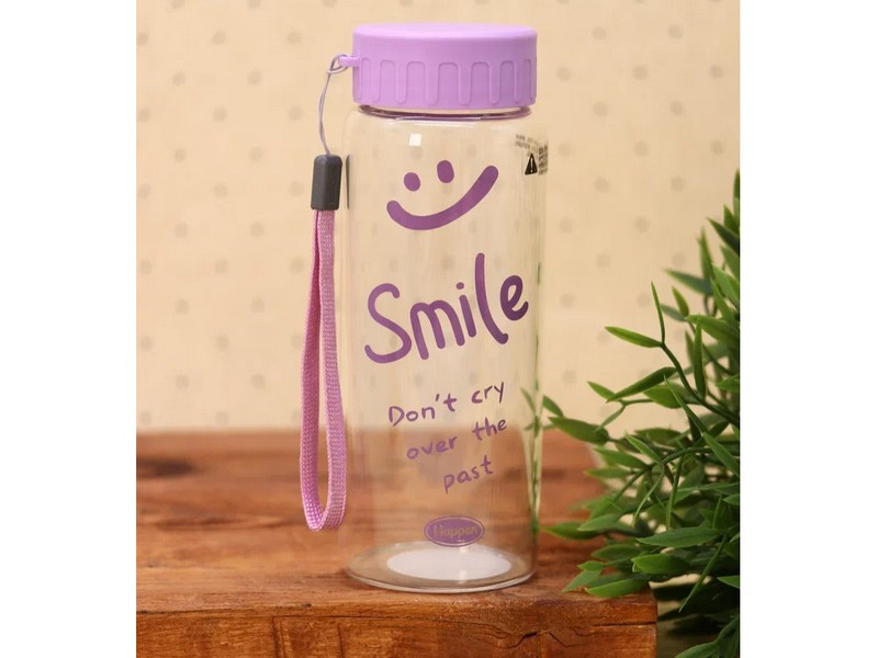 Бутылка спортивная «Smile!» 440 мл (стекло) purple