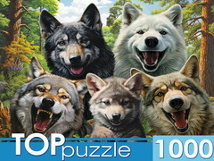 76970 [Ф1000-7730]TOPpuzzle. ПАЗЛЫ 1000 элементов. СЕЛФИ ВОЛКОВ