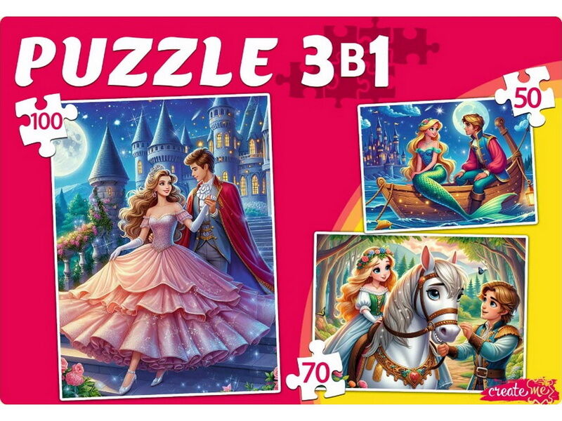 Купить оптом ПАЗЛЫ 3 в 1. МИР ПРИНЦЕСС №10 (50, 70, 100 эл.) в Луганске