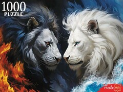 77015 [П1000-3062]ПАЗЛЫ 1000 элементов. ЧЕРНЫЙ И БЕЛЫЙ ЛЕВ