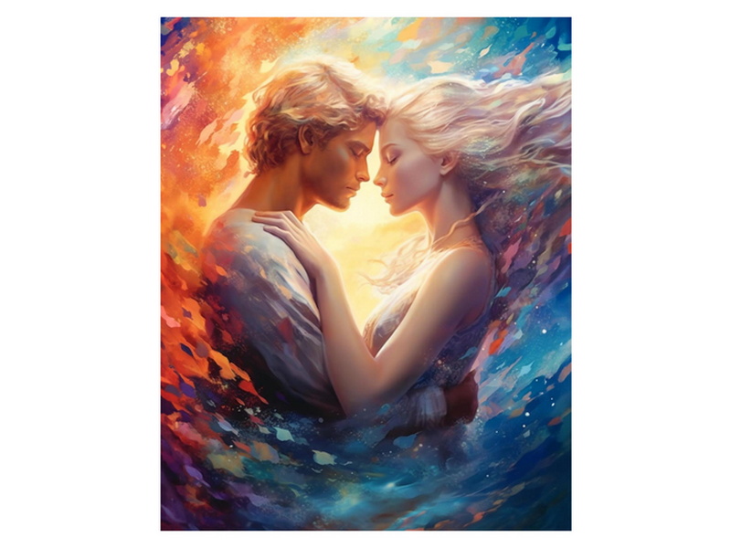 Алмазная мозаика 40х50 см ЧУВСТВЕННАЯ ЛЮБОВЬ (с подр., с полн. заполн., класс.)