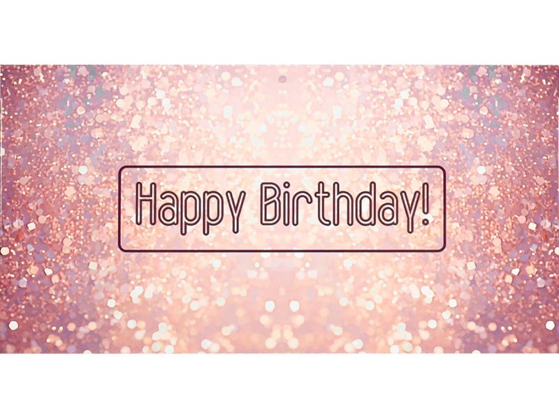 Конверт для денег "Happy Birthday!" (розовый блеск) 1-11-0137