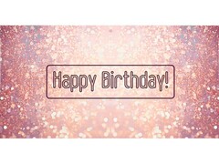 77237 [1-11-0137]Конверт для денег "Happy Birthday!" (розовый блеск) 1-11-0137