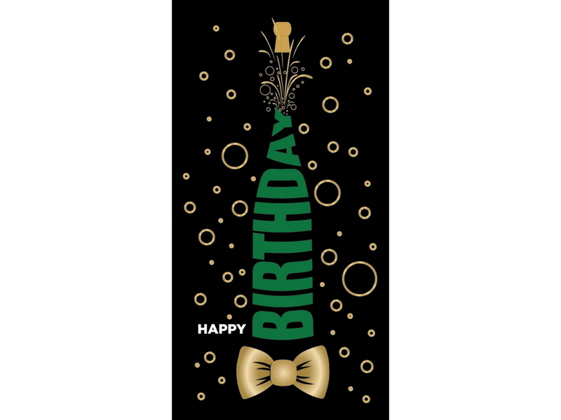 Конверт для денег "Happy Birthday" (игристое) 1-05-0258