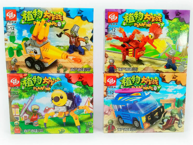 Конструктор «Зомби против растений» 95-100 дет. (8шт/уп) F9016