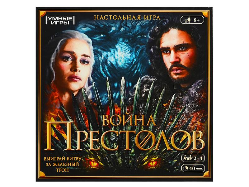 Настольная игра-ходилка «Война Престолов» 40 карточек в кор.