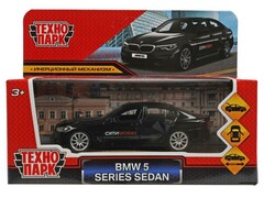 77414 [5ER-12TAX-CITI]Технопарк. Машина «BMW 5-ER SEDAN СИТИ МОБИЛ» металл. инерц. 12 см(открыв. двери, багажник) черный