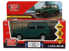 77421 [LADA4X4-12-GN]Технопарк. Машина «LADA 4x4» металл. инерц. 12 см (открыв. двери, багажник) зеленый