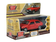 77425 [2108-12-RD-WOD]Технопарк. Машина «LADA-2108 СПУТНИК» металл. инерц. 12 см (открыв. двери, багажник) красный