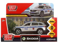 77430 [KODIAQ-P]Технопарк. Машина «SKODA KODIAQ ПОЛИЦИЯ» металл. инерц. 12 см (открыв. двери, багажник)
