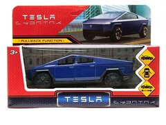 77432 [CYBERTRCK-12-BU]Технопарк. Машина «TESLA CYBERTRUCK» металл. инерц. 13,7 см (открыв. двери, багажник) синий