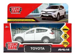 77434 [RAV4-WH-WOD]Технопарк. Машина «TOYOTA RAV4» металл. инерц. 12 см (открыв. двери, багажник) белый