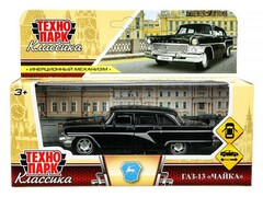 77442 [GAZ13-12-BK-WOD]Технопарк. Машина «ГАЗ-13 чайка» металл. инерц. 12 см (открыв. двери) черный